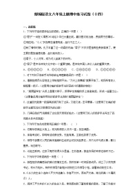 部编版语文八年级上册期中练习试题（十四）