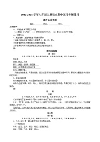 期中复习之课外古诗赏析专题训练  2022-2023学年部编版语文七年级上册