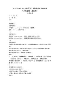 2022-2023学年八年级语文上学期期中考前必刷卷（河南专用）（考试版+全解全析+答题卡）