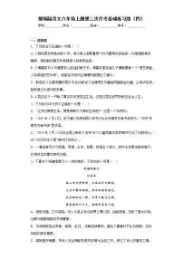 部编版语文八年级上册第三次月考基础练习题（四）