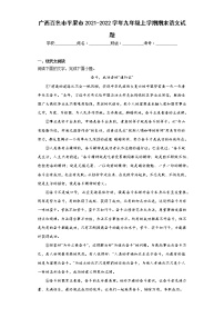 广西百色市平果市2021-2022学年九年级上学期期末语文试题(含答案)