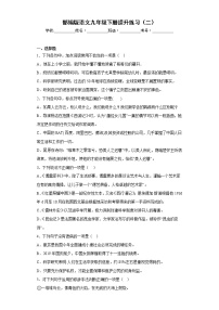 部编版语文九年级下册提升练习（二）