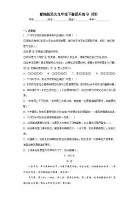 部编版语文九年级下册提升练习（四）