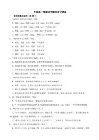 黑龙江省齐齐哈尔市建华区2022年九年级上学期语文期末考试试卷（含答案）