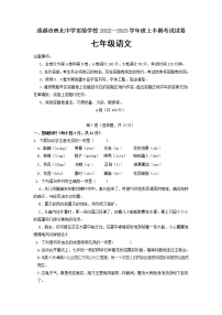 四川省成都市第四十三中学2022-2023学年七年级上学期期中考试语文试题（含答案）