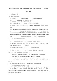 广东省汕尾市陆河县河口中学2022—2023学年九年级上学期期中考试语文试卷 (含答案)