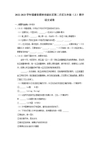 福建省莆田市涵江区第二片区2022-2023学年九年级上学期期中语文试卷(含答案)