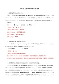 01 八年级上册字音字形专题训练－2022-2023学年八年级语文上册知识梳理与能力训练