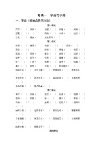 人教版语文九上 专项一  字音与字形（含答案）