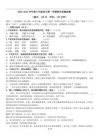 山东省青岛市第三十九中学2022-2023学年九年级上学期期末语文试题
