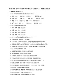 广东省广州市番禺区2022—2023学年七年级上学期期末考试语文试卷 (含答案)