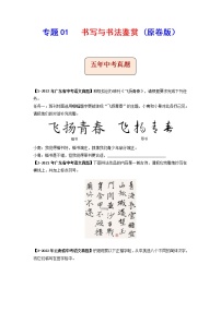 专题01   书写与书法鉴赏-备战2023年中考5年中考中考1年模拟语文分项汇编（广东专用）
