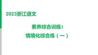 2023浙江中考语文 素养综合训练1　情境化综合练（一）课件PPT