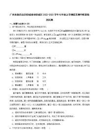 广西壮族自治区防城港市防城区2022-2023学年七年级上学期期中质量检测语文试卷(含答案)
