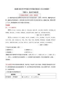 初中语文中考复习 专题03 重点字词注音（原卷版）