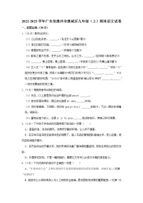 广东省惠州市惠城区2022-2023学年九年级上学期期末考试语文试卷（含答案）