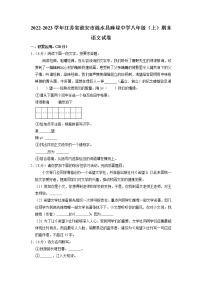 江苏省淮安市涟水县麻垛中学2022-2023学年八年级上学期期末语文试题