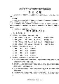 四川省绵阳市江油市2022-2023学年九年级上学期期末教学质量监测语文试卷