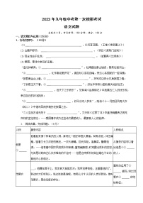 2023年安徽省合肥市肥东县路口乡新河中学中考第一次模拟考试语文试卷（含答案）