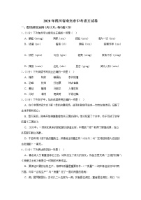 2020年四川省南充市中考语文试卷