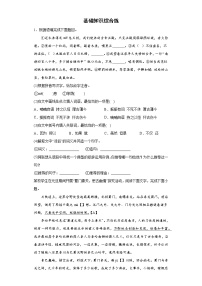 中考语文复习--基础知识综合练(有答案解析)