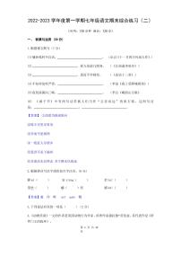 2022-2023学年度第一学期七年级语文期末综合练习(含答案)