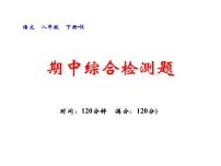 期中综合检测题 2022-2023学年八年级语文下册习题课件(部编版)