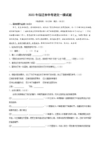 2023年江苏省宿迁市中考一模语文试题