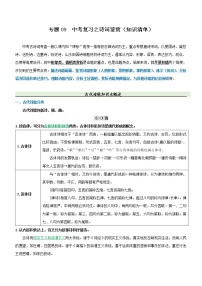 中考语文一轮复习专题09  诗词鉴赏（知识清单）