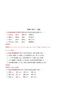 中考语文三轮冲刺练习小卷01  字音 (教师版)