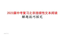 非连续性文本解题技巧 课件 2023年中考语文二轮专题