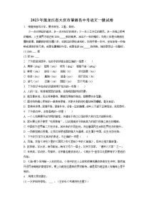 2023年黑龙江省大庆市肇源县中考语文一模试卷（含答案解析）