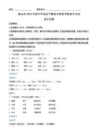 2022年四川省眉山市中考语文真题（解析版）