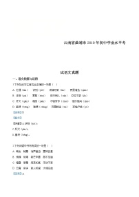 云南省曲靖市2019年中考语文试题（解析版）