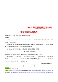 2019年江苏省镇江市中考语文试题（word版，含解析）