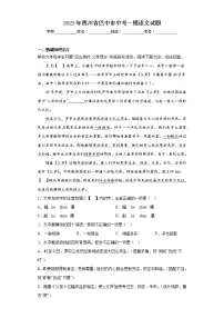 2023年四川省巴中市中考一模语文试题(含答案)