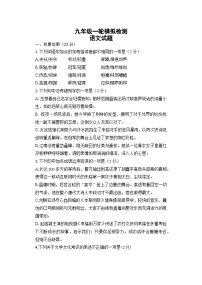 2023年山东省临沂市费县中考模拟一语文试题