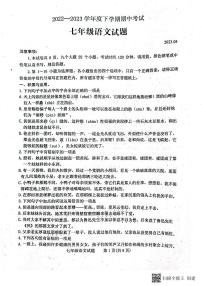 山东省泰安市肥城市2022-2023学年（五四学制）七年级下学期期中考试语文试题