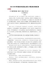 2023年北京初三一模语文分类汇编-记叙文阅读