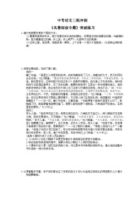 中考语文三轮冲刺《名著阅读专题》突破练习（含详解）