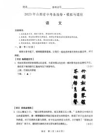 2023年山西省忻州市多校联考中考适应与模拟语文试卷