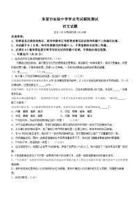 2023年山东省东营市实验中学中考三模语文试题（含答案）