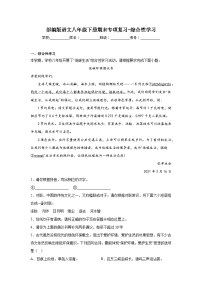 部编版语文八年级下册期末专项复习-综合性学习