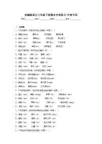 部编版语文八年级下册期末专项复习-字音字形