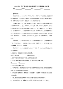 2023年5月广东省深圳市罗湖区中考模拟语文试题（含解析）