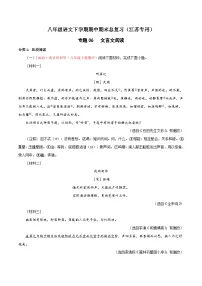 专题06:文言文阅读-八年级语文下学期期中期末专题训练与模拟测试(江苏专用)