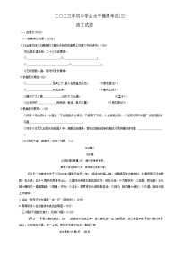 2023年山东省菏泽市巨野县中考三模语文试题(含答案)