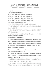 2023年辽宁省葫芦岛市绥中县中考二模语文试题(含解析)