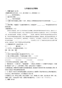 2023年江苏省徐州市沛县中考三模语文试题(含答案)