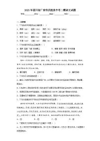 2023年四川省广安市武胜县中考二模语文试题(含答案)